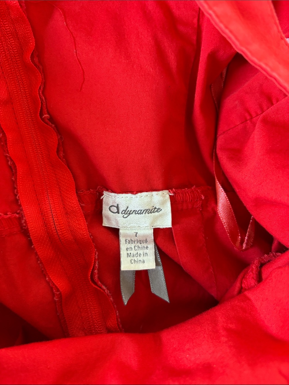 Dynamite Red Sleeveless Fit-and-Flare Dress - Picture 6 of 7
